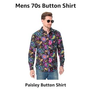 Black Paisley Retro Shirt Unisex